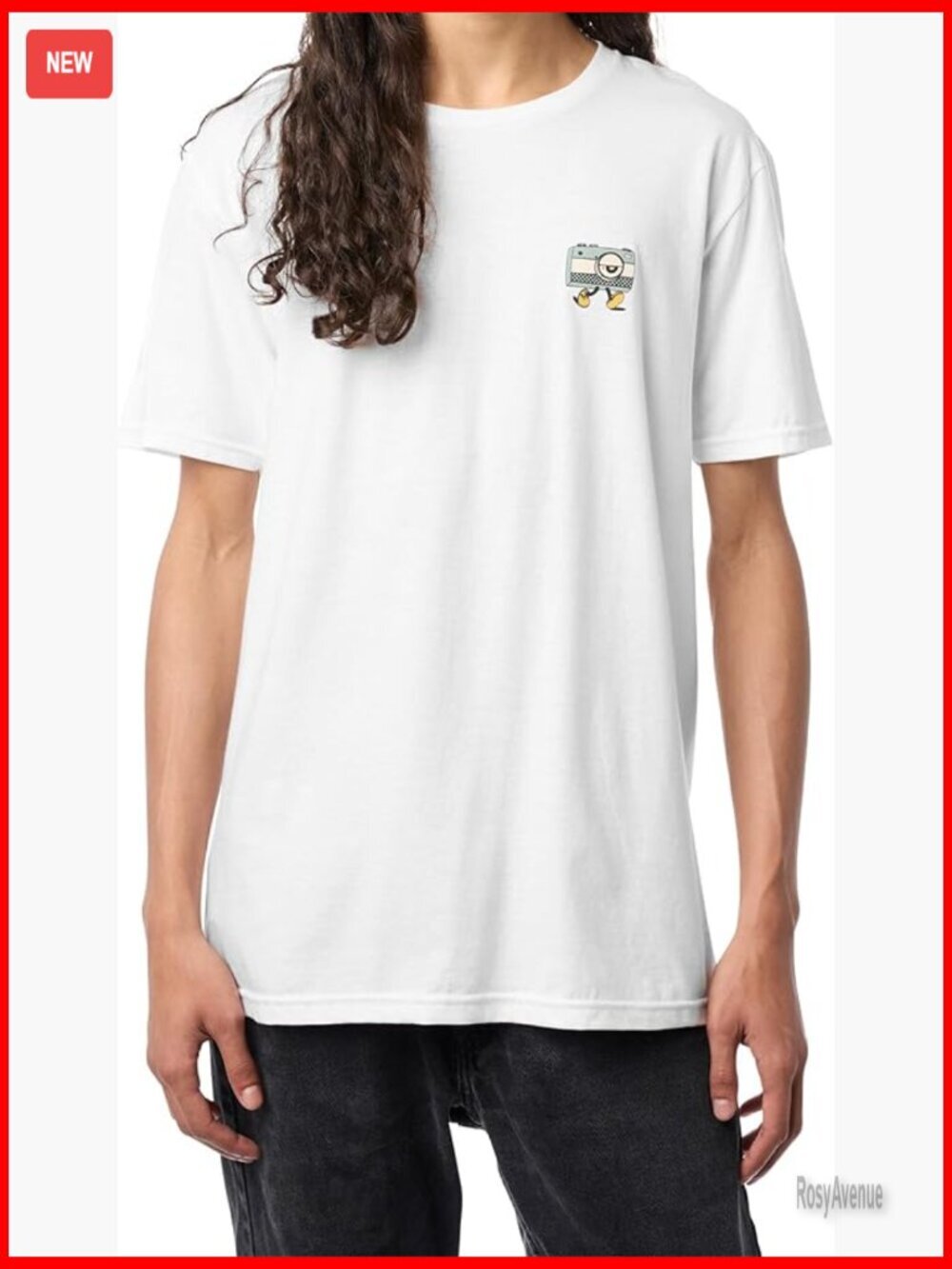 Relaxed Fit Cotton T-Shirt with Front and Back Graphics, Crew Neck
